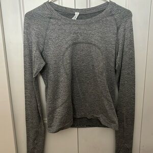 Grey cropped swiftly long sleeve